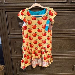 Posh Peanut apple print dress. 2t.